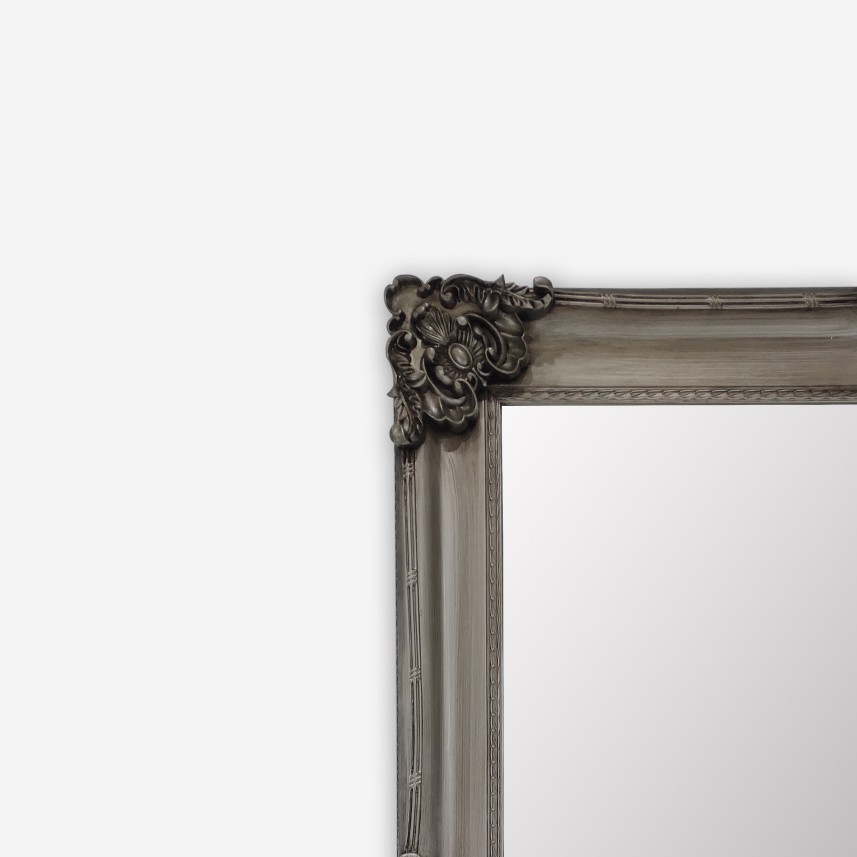 large silver floor mirror